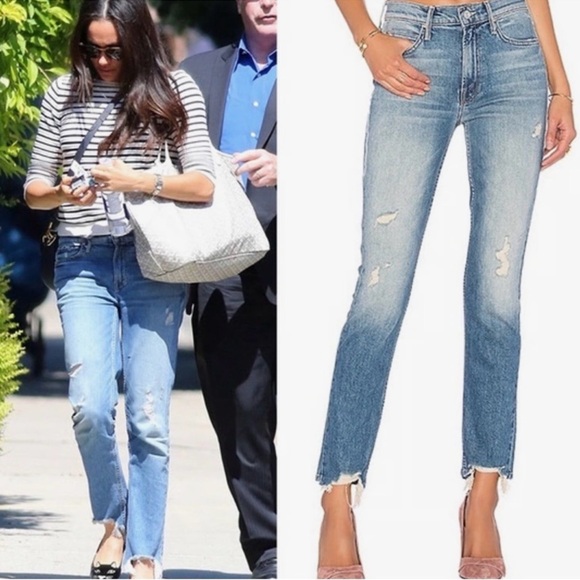 NWOT MOTHER The Flirt Fray Jeans in Cold Feet Women’s 30 - Picture 4 of 16